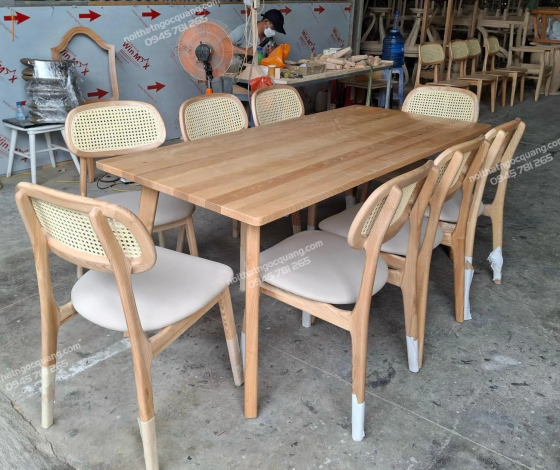 Bộ bàn ghế ăn 6 ghế giá rẻ