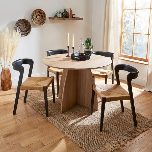 Bàn ăn 4 ghế đan dây hiện đại Nội Thất Ngọc Quảng