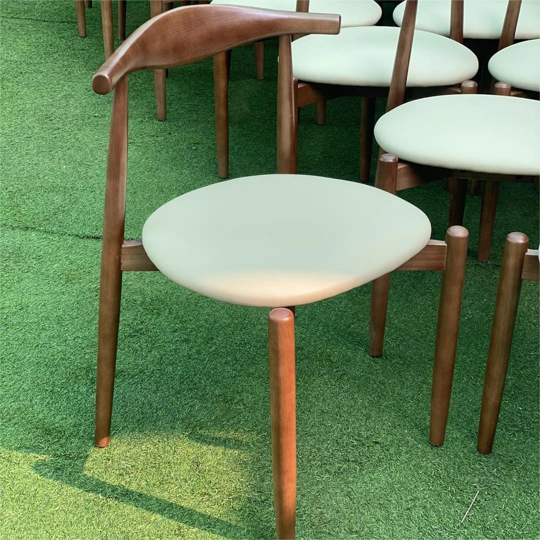 Ghế cafe Bull gỗ ash nệm da