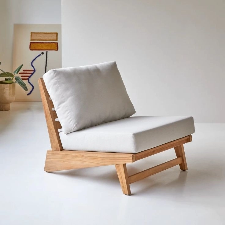 Ghế bành thư giãn gỗ Ash nệm vải 