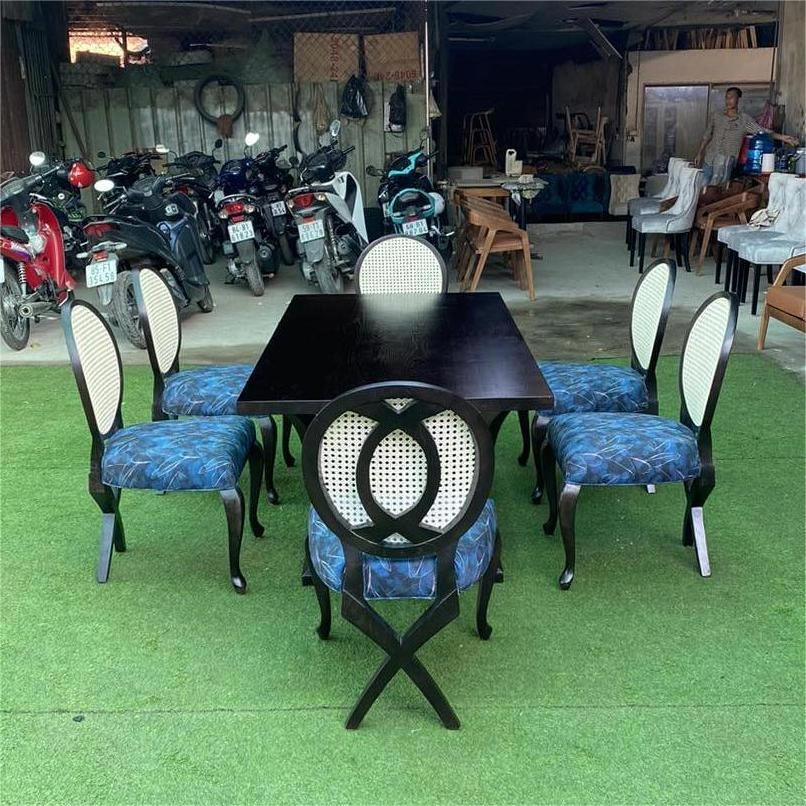Bộ bàn ăn Luxury kết hợp ghế Ovale không tay