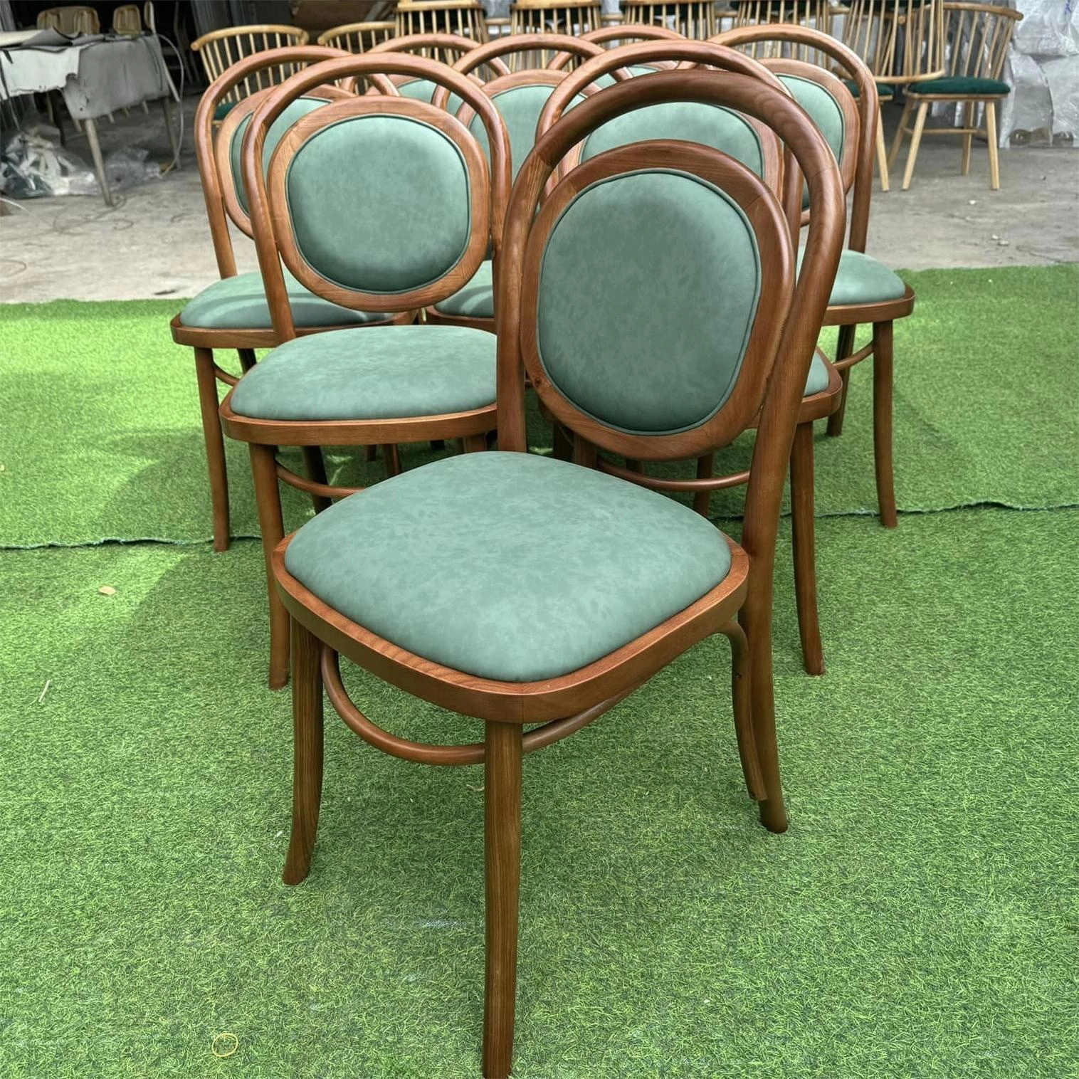  Ghế cafe Thonet NR.11 gỗ ash bọc nệm da