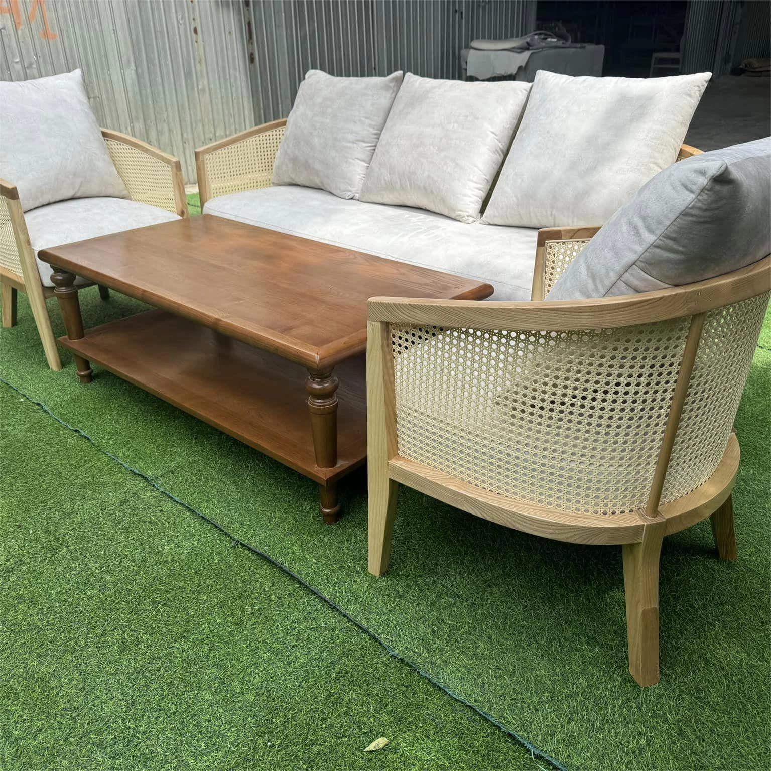 Bộ sofa phòng khách Probber gỗ ash