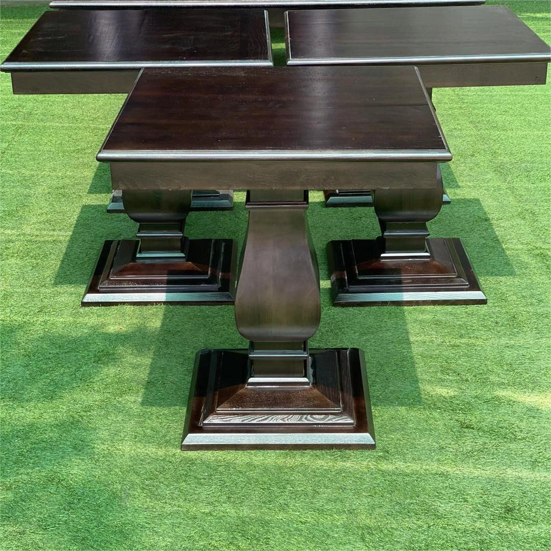 Bàn ăn Trestle vuông kiểu Pháp