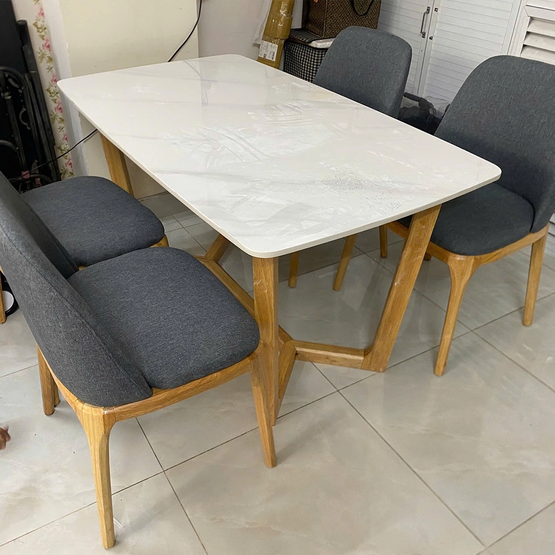 Bộ bàn ăn Concorde+ 4 ghế Grace bọc vải