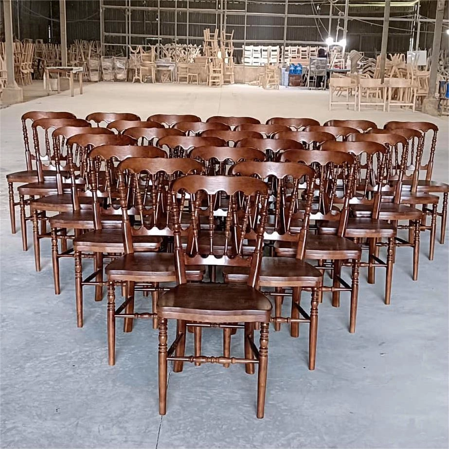 Ghế nhà hàng Napoleon gỗ ash mặt ván