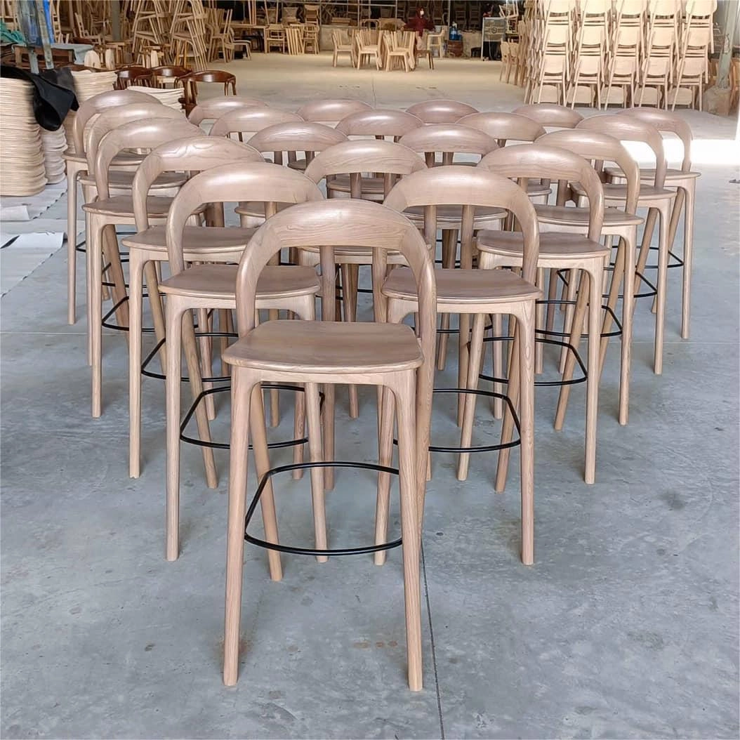 Ghế bar Neva gỗ Ash mặt ván