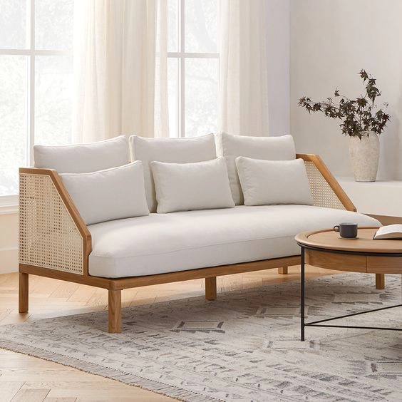 Sofa phòng khách gỗ mây Candra