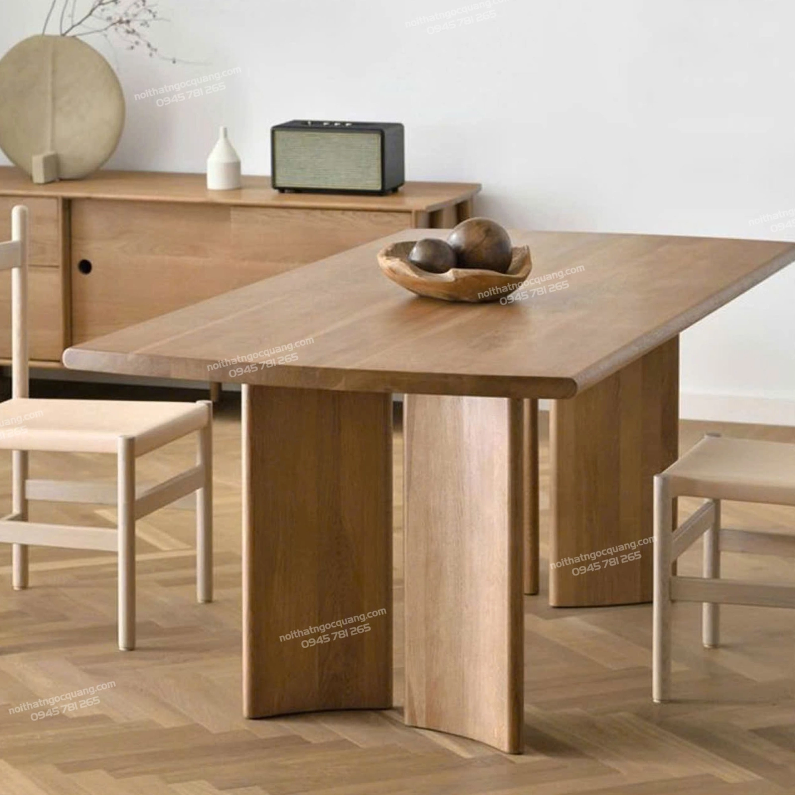 Bàn ăn Decor 02 gỗ Ash