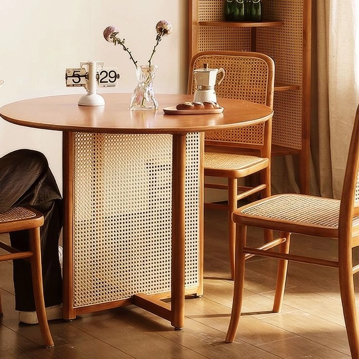 Bàn gỗ cafe decor chân mây
