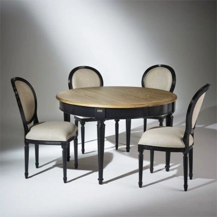 Bàn ăn Oval chân tiện kết hợp ghế Louis