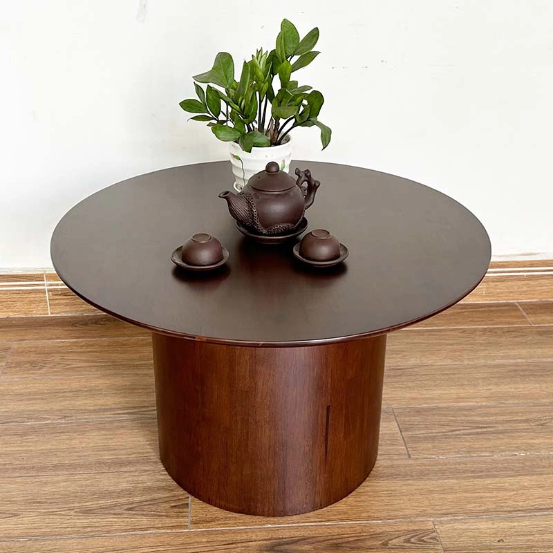 Bàn trà sofa tròn chân trụ 