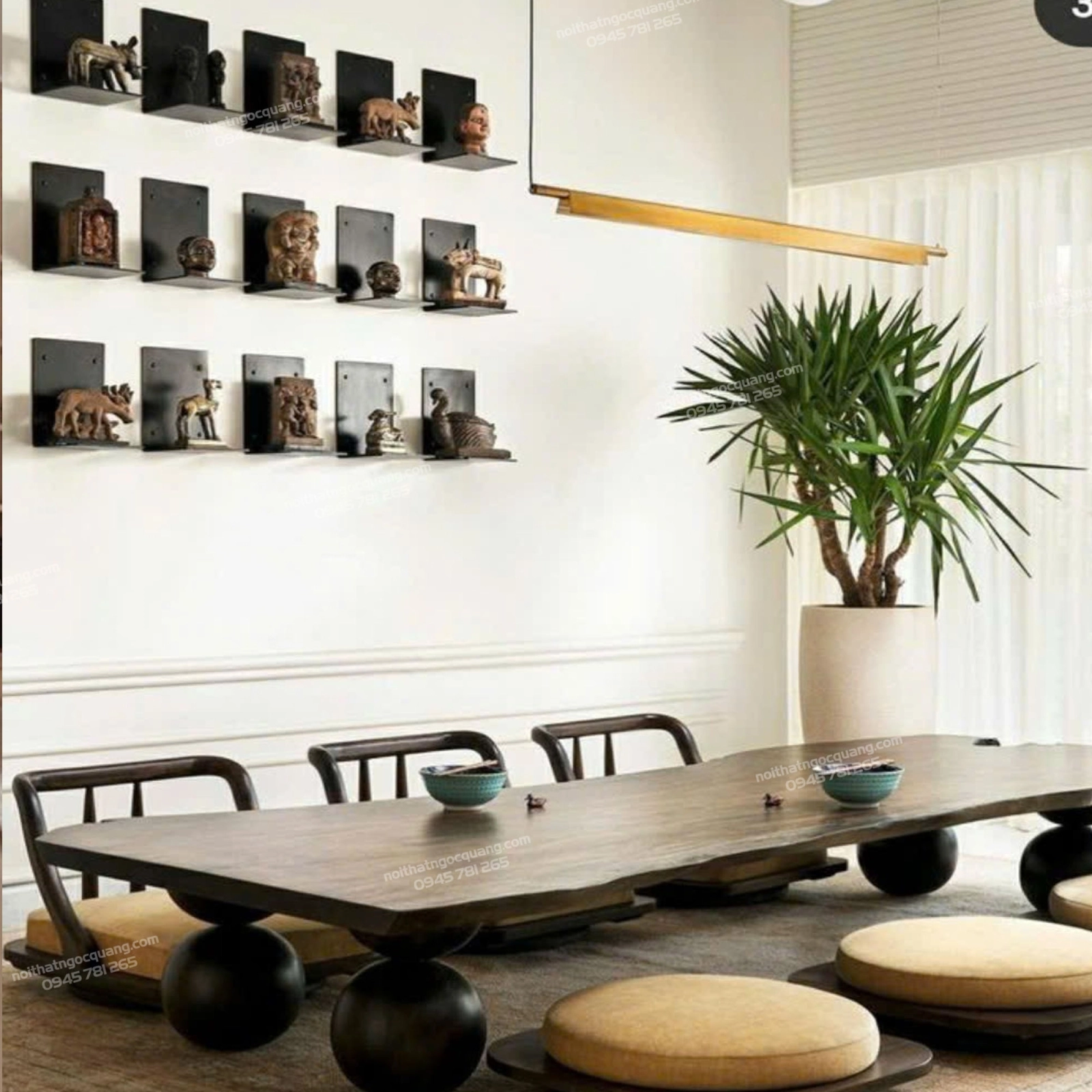 Bàn trà gỗ bệt decor
