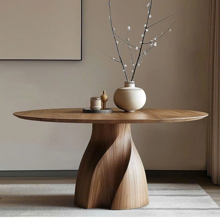 Bàn sofa Decor trụ gỗ xoắn