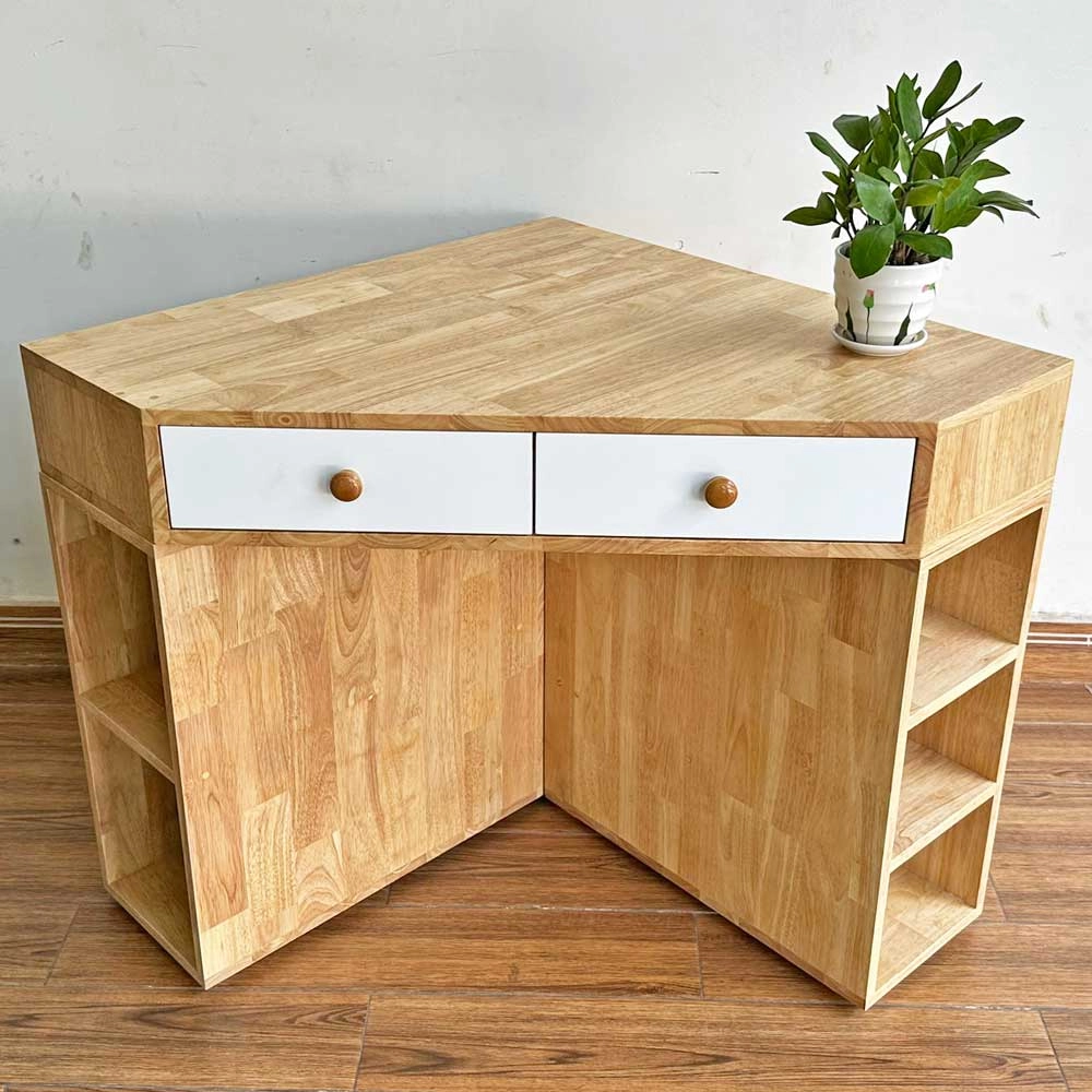 Bàn trang điểm gỗ để góc tường có ngắn kéo