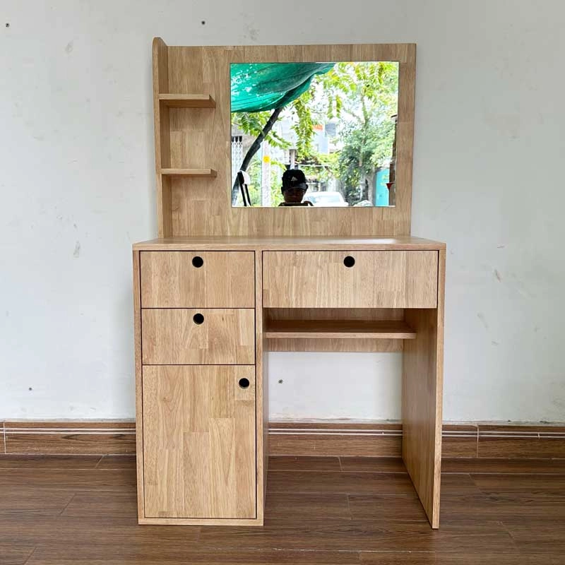 Bàn trang điểm hiện đại chân kết hợp tủ nhiều ngăn