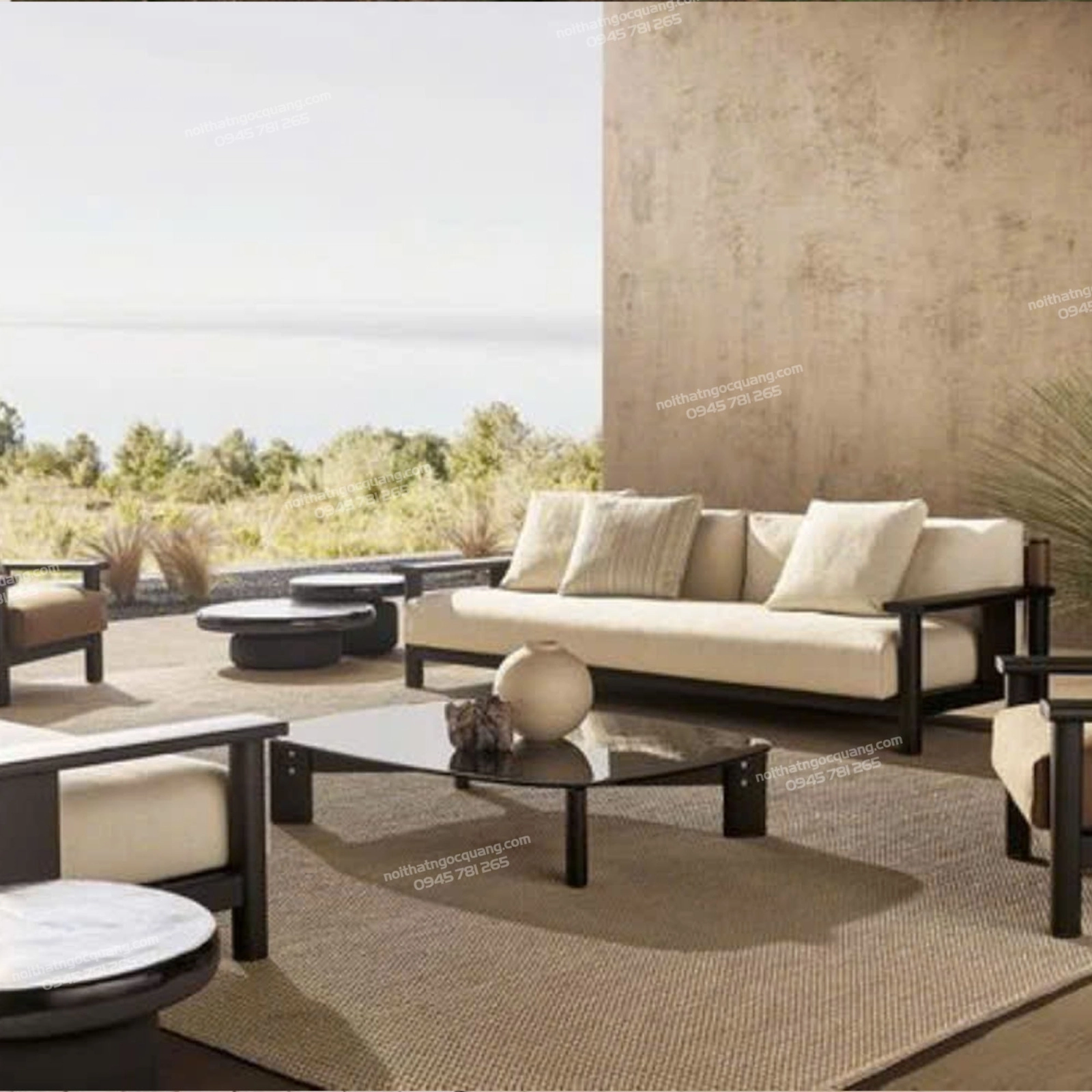 Bộ sofa gia đình gỗ Decor