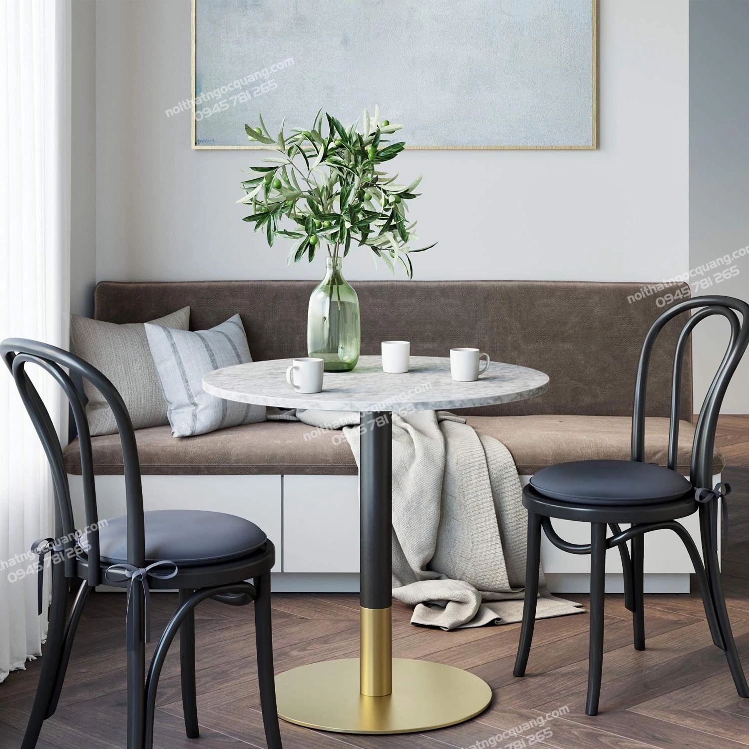 Ghế Thonet 18 mặt nệm gỗ ash
