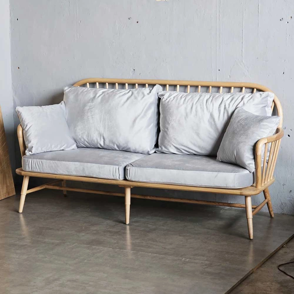 Ghế sofa phòng khách đôi Song Trúc gỗ tần bì