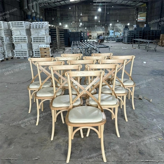 Ghế gỗ Bistro nệm gỗ ash