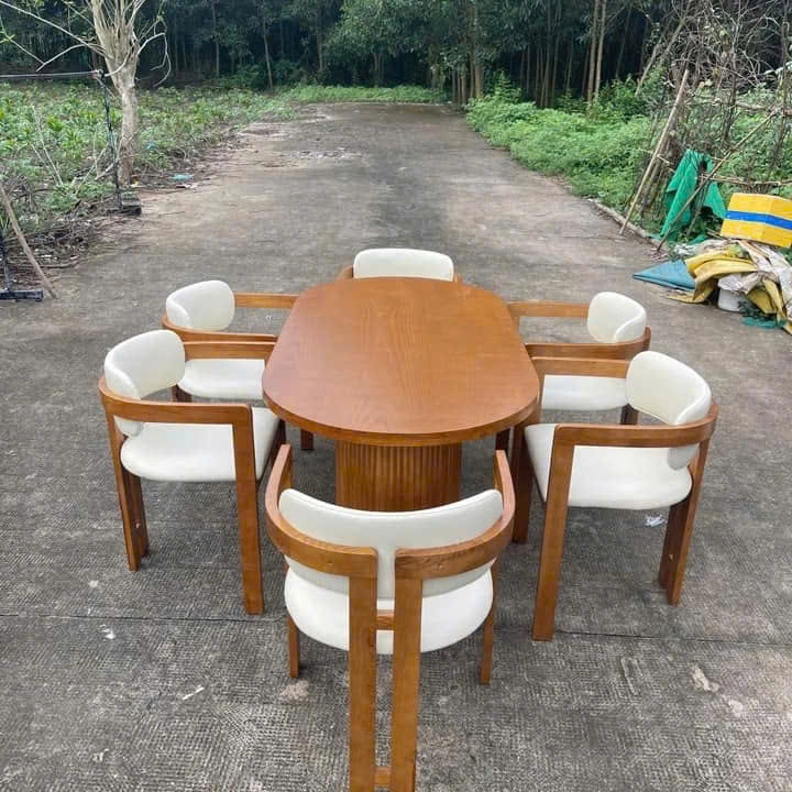 Bộ bàn ăn ghế  Curved