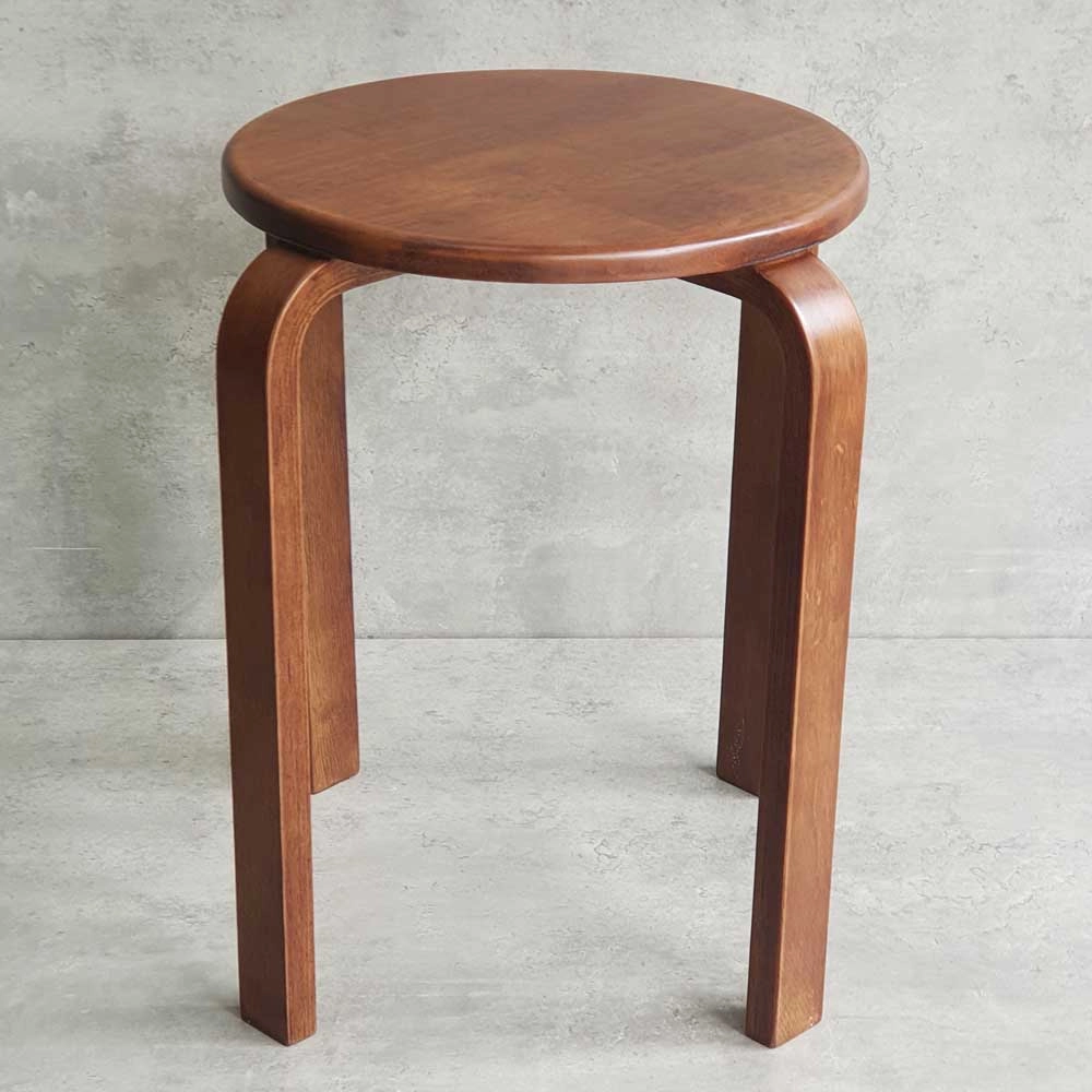  Ghế đôn tròn gỗ chân uốn plywood