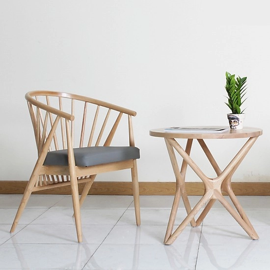 Ghế cafe Genny gỗ cao su mặt nệm