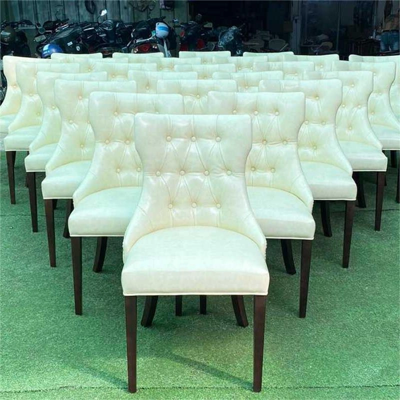 Ghế Violet bọc nệm khung gỗ cao su