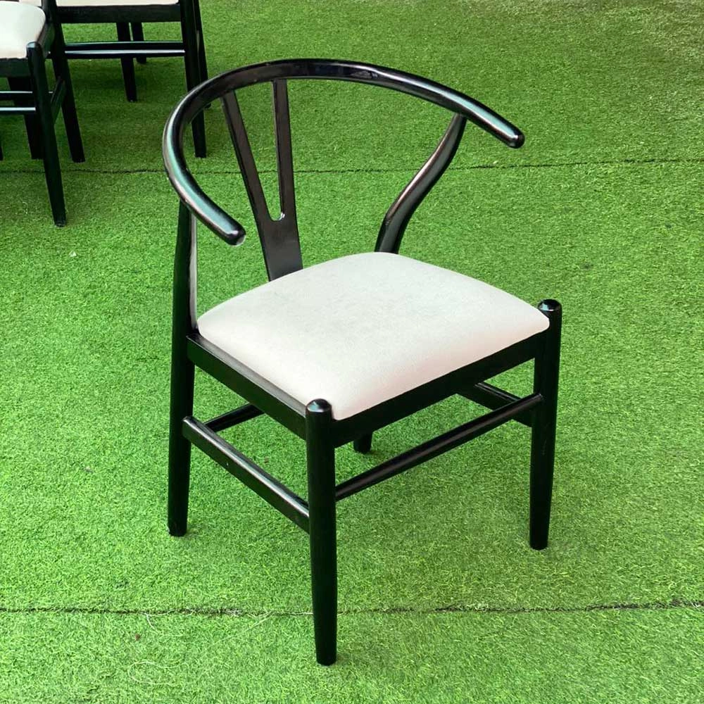 Ghế Wishbone gỗ cao su nệm vải