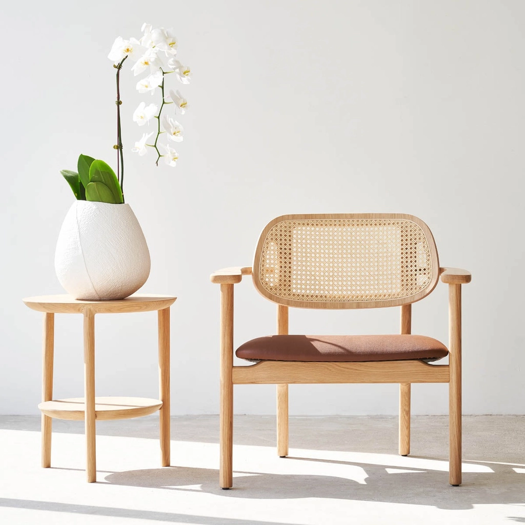 Ghế sofa cafe đơn Titus tựa lưng mây 