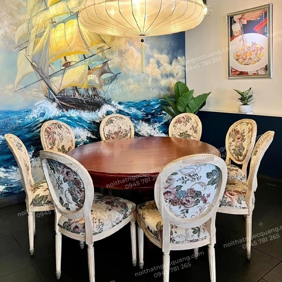 Bộ bàn ăn ghế Louis