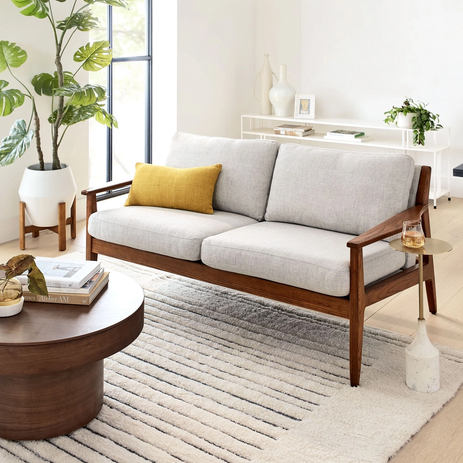 Sofa văng gỗ phòng khách nhỏ gọn 