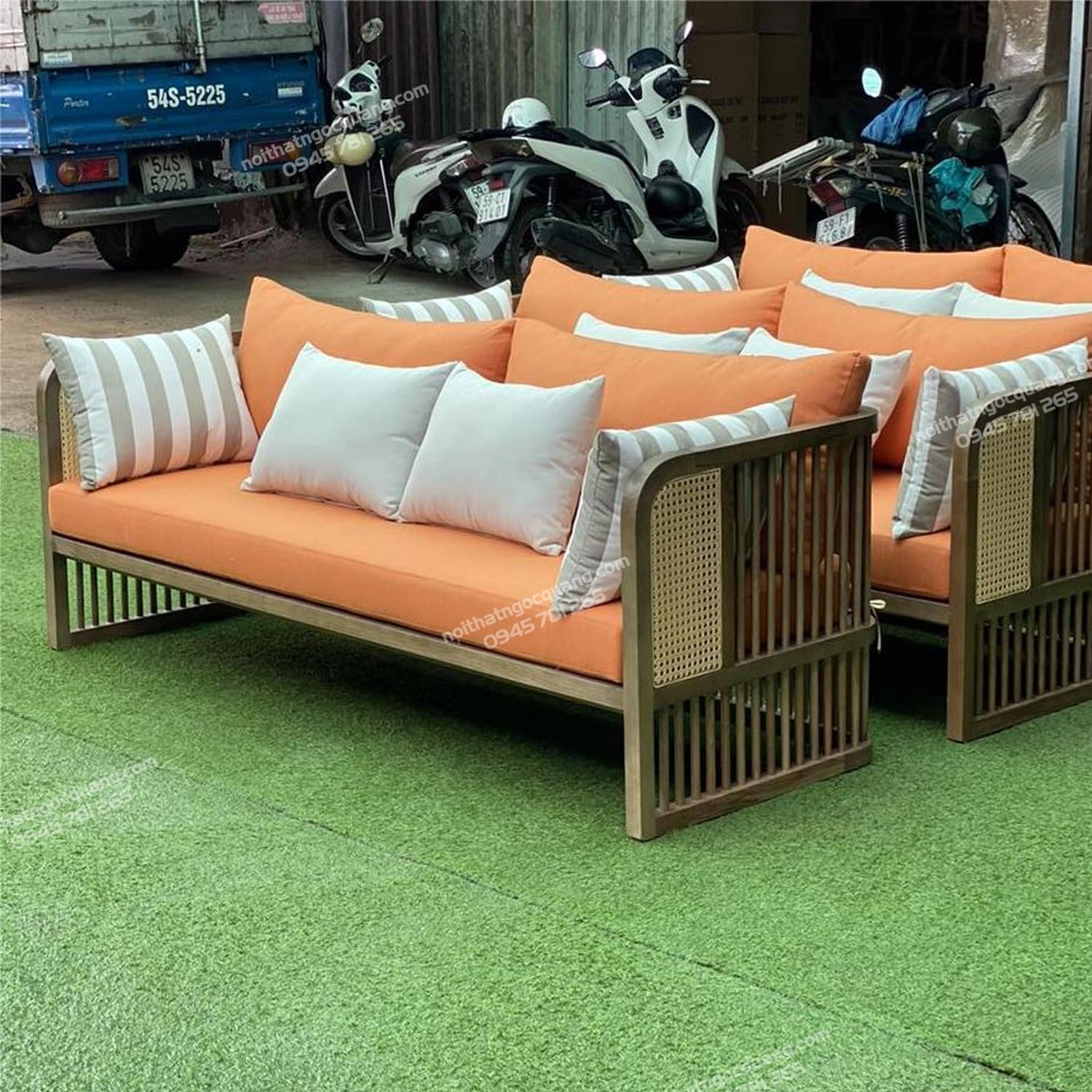 Băng sofa mây Rustic Indochine