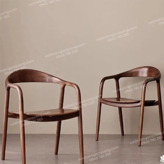 Ghế Neva mặt gỗ có tay gỗ ash