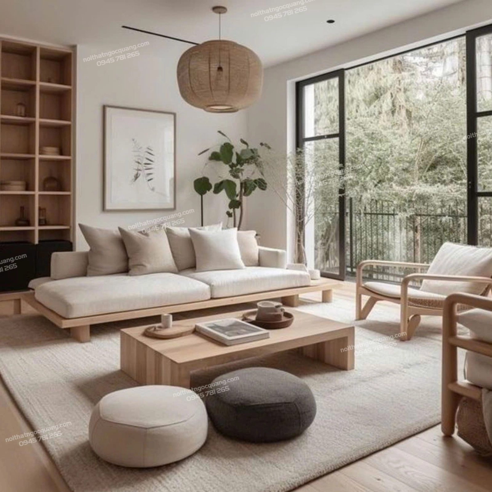 Sofa phòng khách japandi