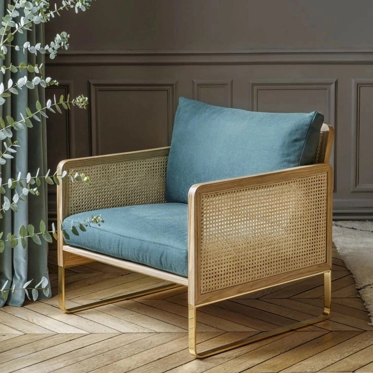 Sofa đơn mây nhựa phòng khách sang trọng