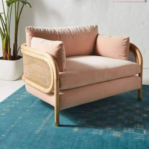 Ghế sofa gỗ đan mây Heatherfield đơn 