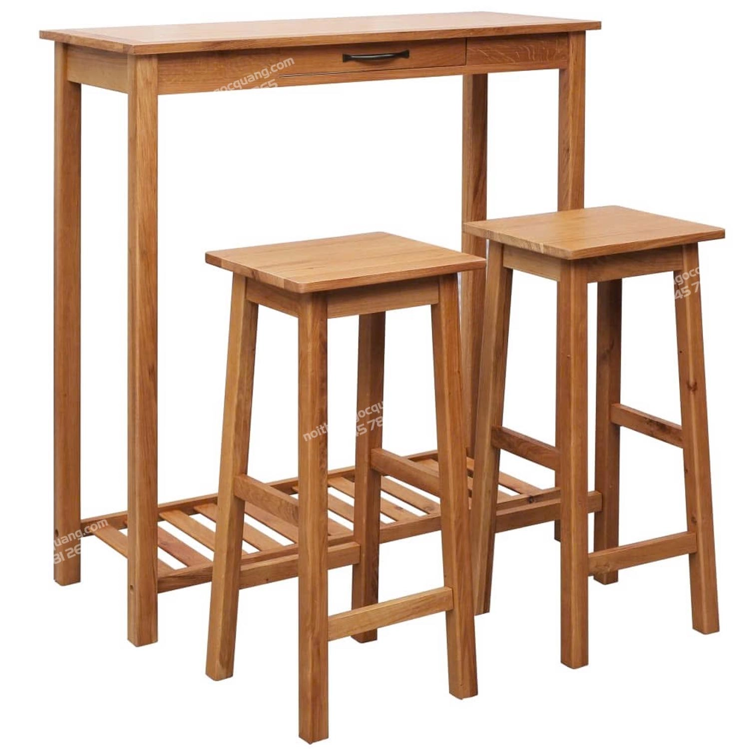 Bàn bar gỗ sồi dài 1m