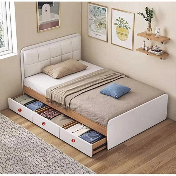 Giường ngủ gỗ bọc nệm đầu giường
