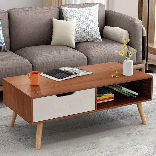 Bàn trà gỗ hiện đại có ngăn kéo