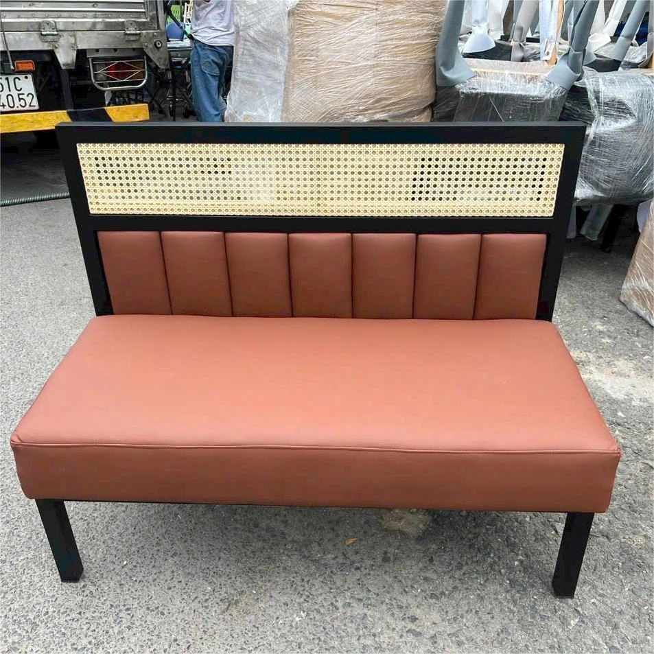 Sofa cafe nệm lưng mây