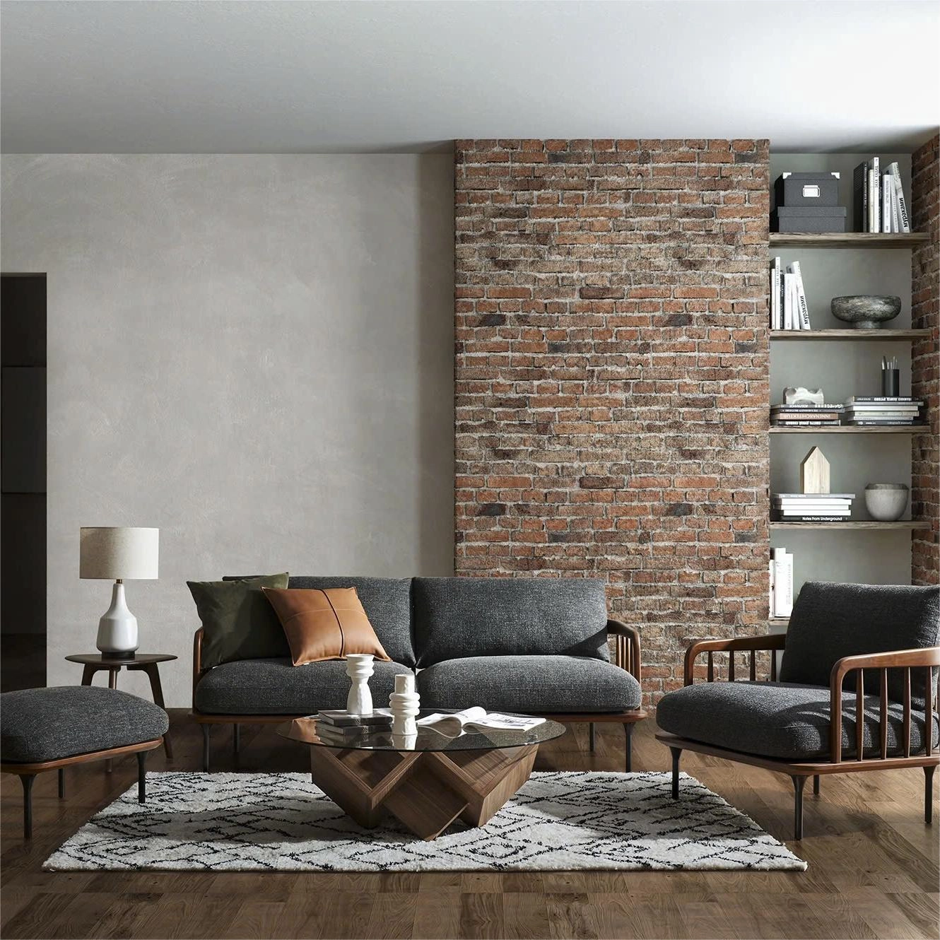 Bộ sofa nan gỗ decor
