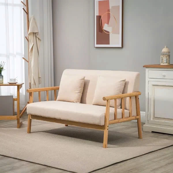 Sofa phòng khách gỗ nan Loveseat