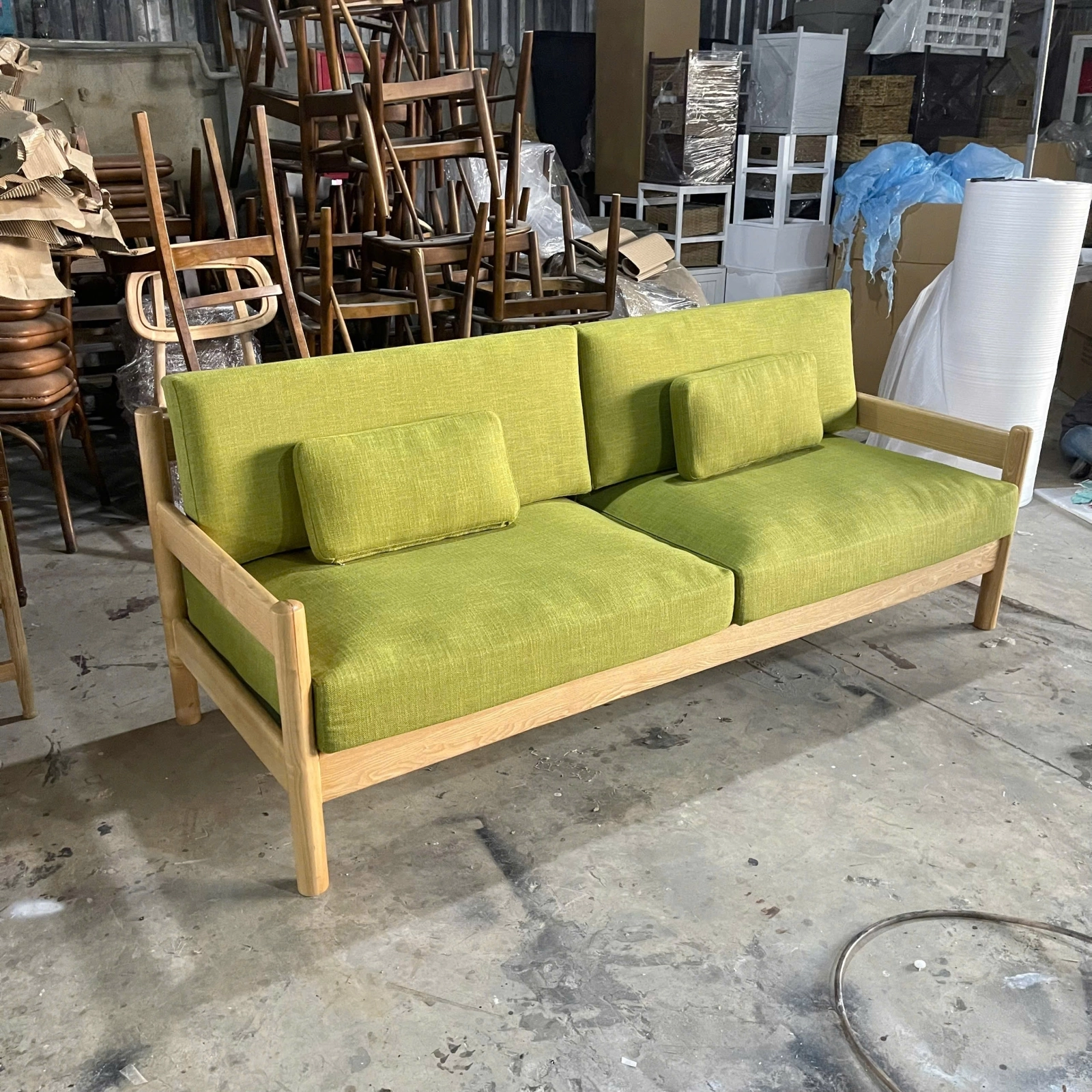 Sofa văng gỗ sồi hiện đại
