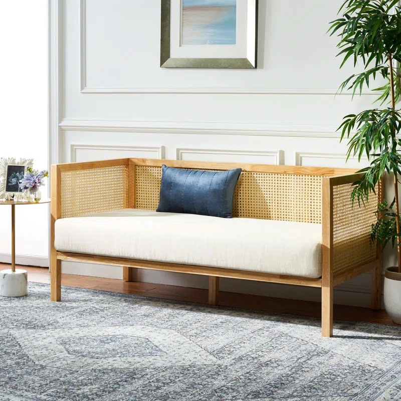 Băng sofa phòng khách gỗ đan mây Chama