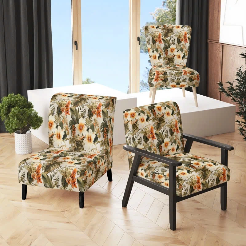 Sofa cafe Anastice bọc hoa nệm hoa văn