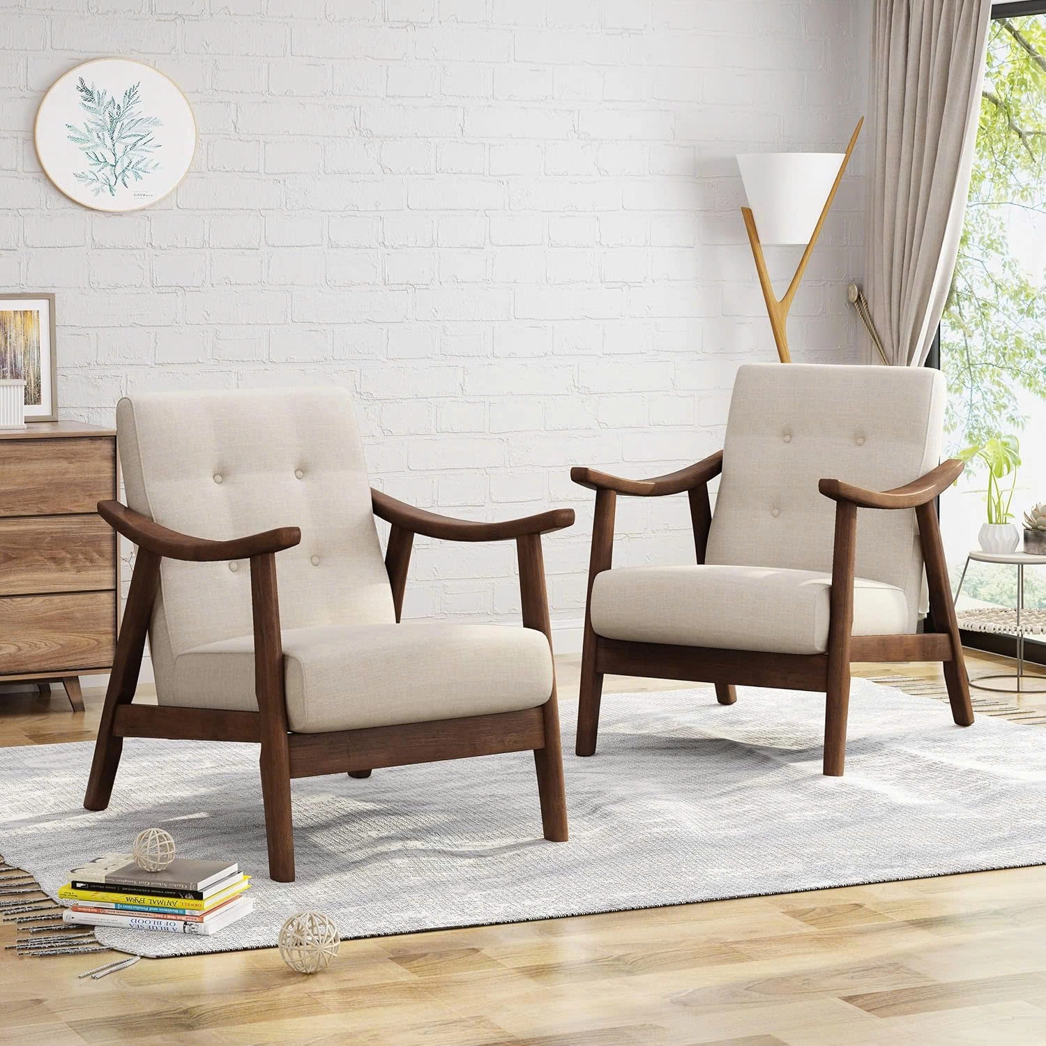 Sofa phòng khách tay cong nệm vải tựa lưng nhấn nút