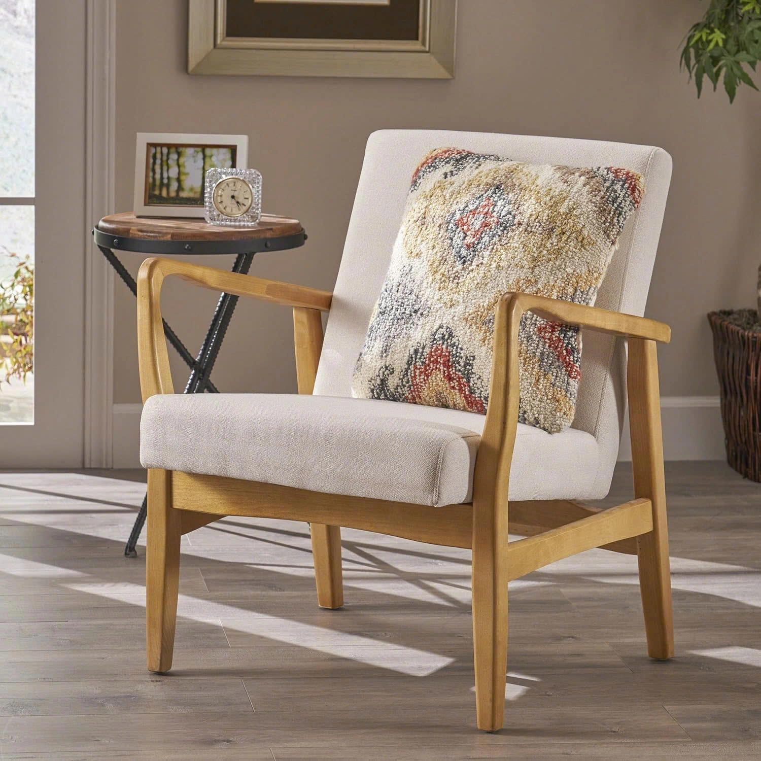 Sofa đơn phòng khách tay nhọn bọc nệm vải